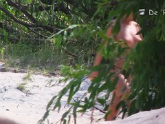 Amateur fems with nude tits and cunts on beach voyeur movie