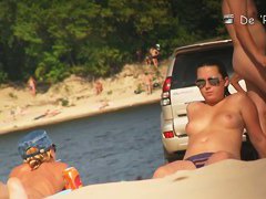 Incredibly enticing nude beach spy cam video