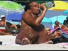 Nudist beach voyeur camera hunting for naked pussies