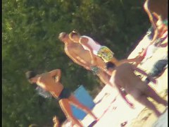 Cute ass babes on the beach are naked and so damn sexy