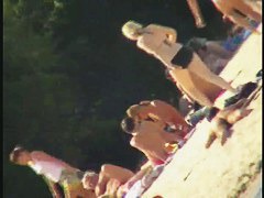 Cute ass babes on the beach are naked and so damn sexy