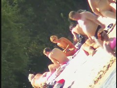 Cute ass babes on the beach are naked and so damn sexy