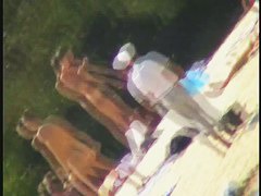 Cute ass babes on the beach are naked and so damn sexy