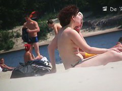 Naked chicks at the beach on beach voyeur spy cam compilation
