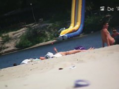 Naked chicks at the beach on beach voyeur spy cam compilation