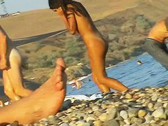 Ladies on the nudist beach exposed to the hidden cam