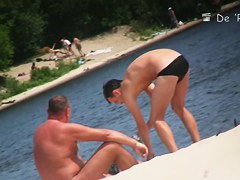 Beautiful ladies are playing around in their sexy swimsuits