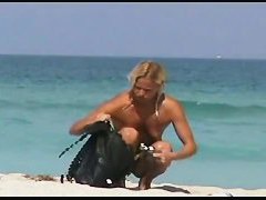 Smoking hot blonde nudist voyeur slut