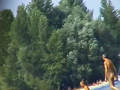 Hot mature women filmed by a voyeur on the nudist beach