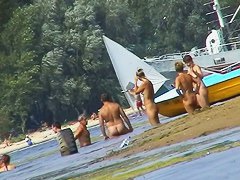 Hot mature women filmed by a voyeur on the nudist beach