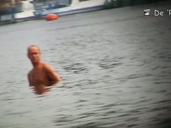 Hidden beach camera video of attractive nudist men and women