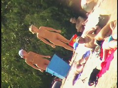 A delectable nude beach spy cam video