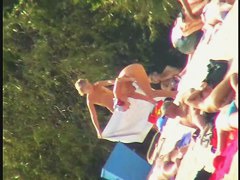 A delectable nude beach spy cam video