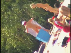 A delectable nude beach spy cam video