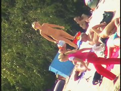 A delectable nude beach spy cam video