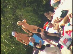 A delectable nude beach spy cam video