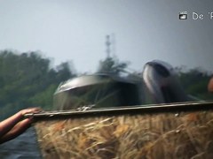 Beach sex cam shooting nude people on boat and on beach