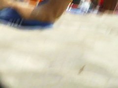 A horny nude beach couple fooling around while being filmed by a spy