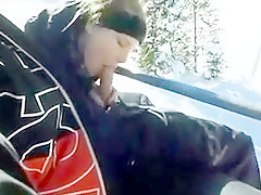 Another blowjob on the ski slopes