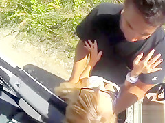 BLONDE TEEN GETTING DOMINATED OUTDOORS