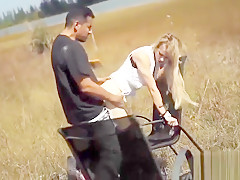 BLONDE TEEN GETTING DOMINATED OUTDOORS
