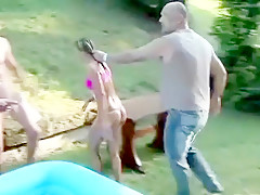 german outdoor gangbang with 2 girls 1 pregnant