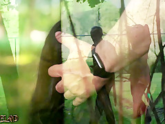 Bondage and BDSM Teen punished and fucked outdoors