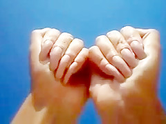 Long nails and sand on the beach