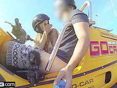 BANG Real MILFS Sarah Vandella sucks & rides cock in public