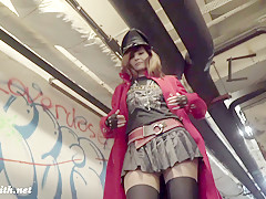 Pantyhose Rock Star flashing