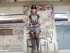 Pantyhose Rock Star flashing