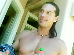 Pale blondie with a cute little ass gets pounded hard outdoors