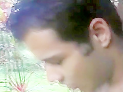 A pair of hung bisexual latino men share a nasty nympho outdoors