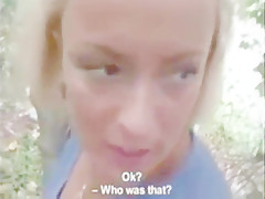 Hot blonde mom fucked outdoor