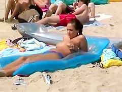 More topless beach girls