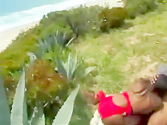 Hot ebony slut Camille Sienna seduces Cuba into some outdoor banging