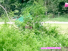 German Amateur Mom pussydoll fuck outdoor with big tits