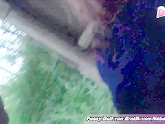 German Amateur Mom pussydoll fuck outdoor with big tits