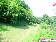 Deutsche Hausfrau pussydoll Outdoor im Wald gefickt - german housewife mom