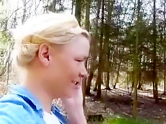 Cute college girl anal dildo ride outdoors