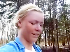 Cute college girl anal dildo ride outdoors