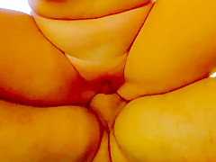 Chubby blonde likes sex on beach