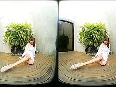 Young Asian Girl Outdoor Posing - VRPussyVision