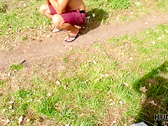 HUNT4K. Guy does not mind if I fuck his gf in the park for good money.