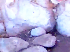 Caveman fucks petite girl on the beach