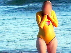 Onepiece swimsuit just add water seethrough transparent shee