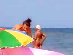 Nude Beach - Huge Naturals Mature - Filmed by Voyeur