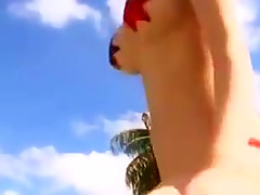 Marina Yamasaki - bouncing saggy tit with nipple cover
