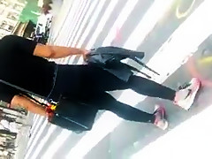 Short Chick With A Donk In Black.mp4