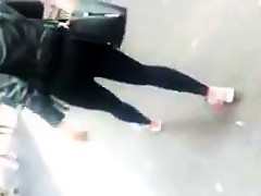 Short Chick With A Donk In Black.mp4